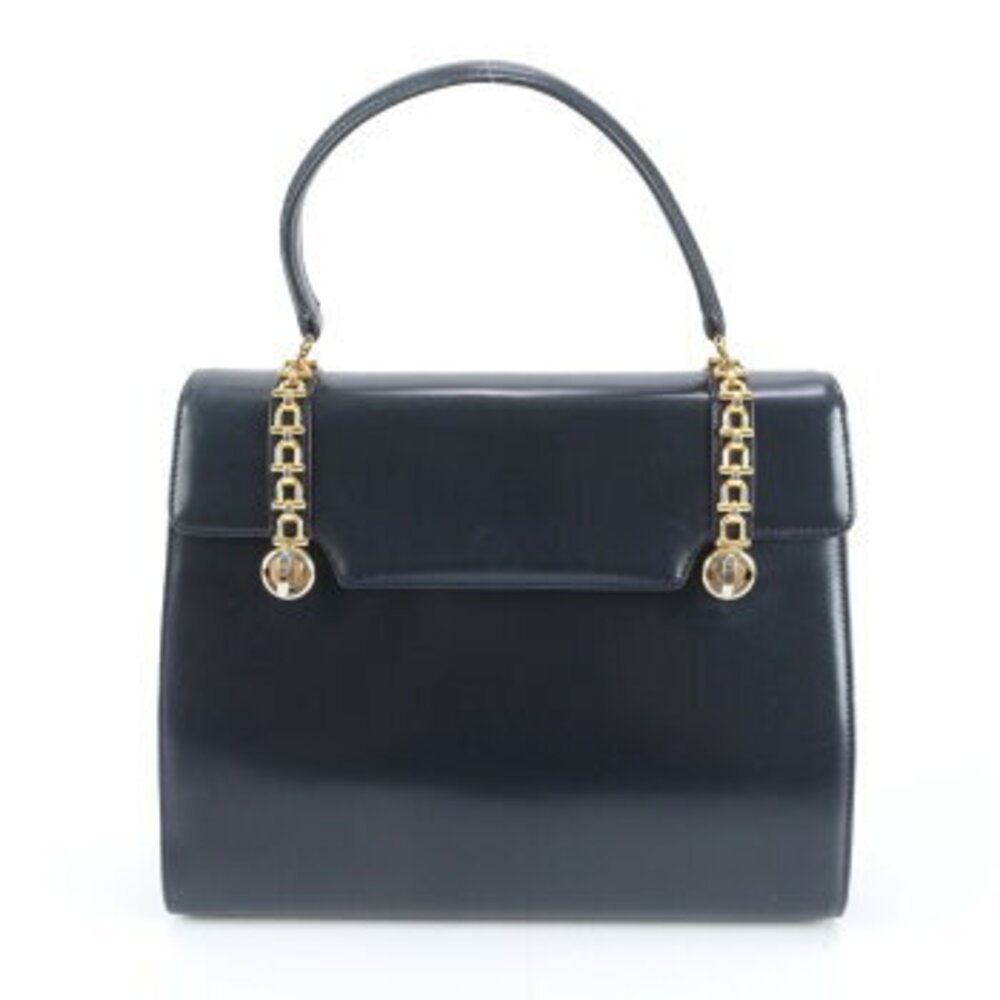 Gucci leather handbag tote bag Navy Blue of